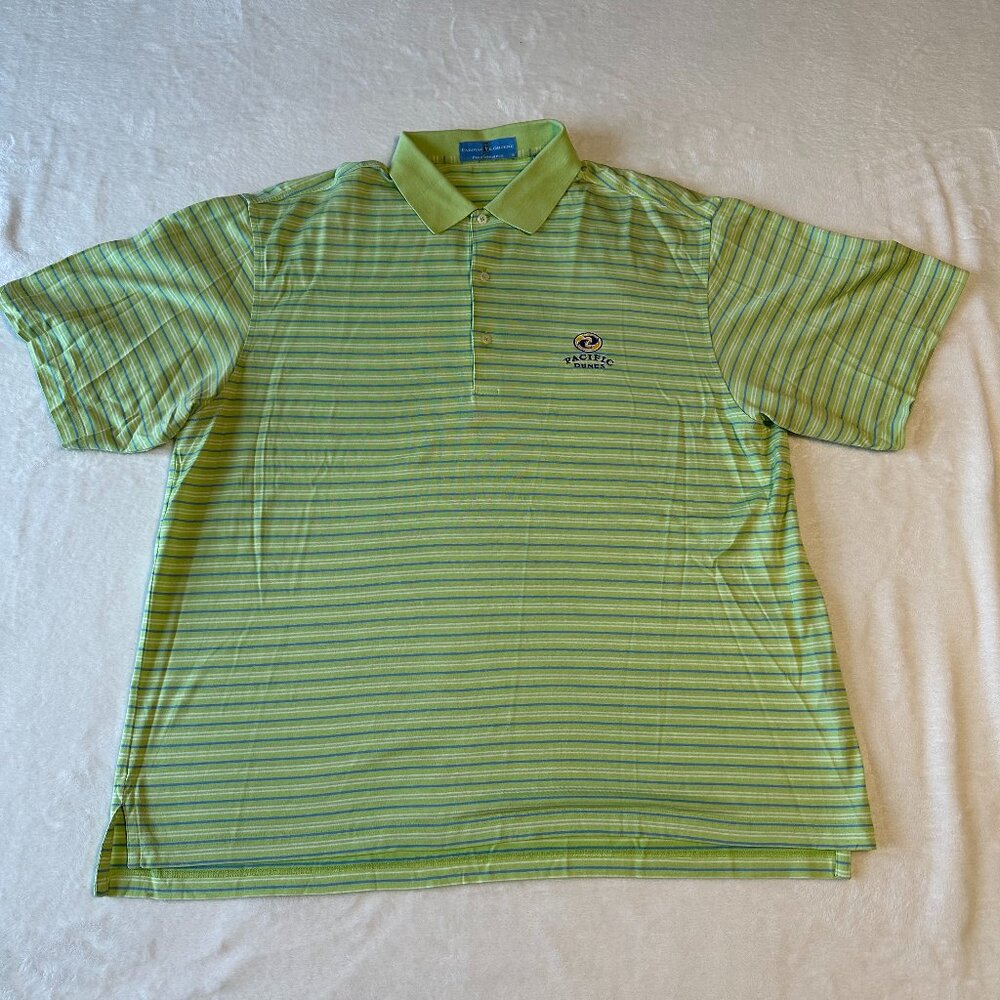 Fairway & Greene Performance Men's Extra Large XL Pacific Dunes Polo Green
